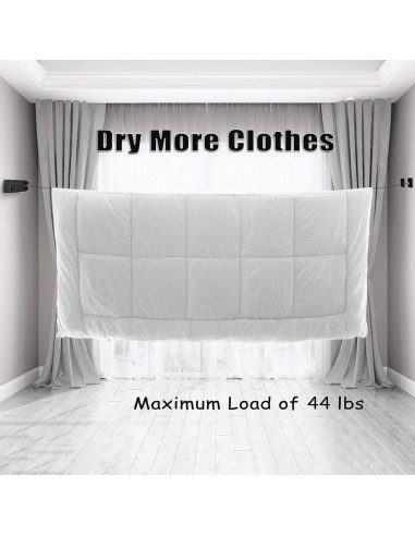 Línea de Ropa Retráctil Bakala 4.2m Ajustable Negro