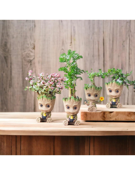 Figurita Mini Groot Accesorio Decorativo para el Hogar - Paquete de 2 Figurita Mini Groot Accesorio Decorativo para el Hogar - Paquete de 2