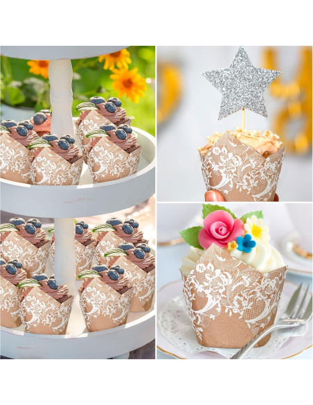 200 Forros de Cupcake Tulipán Nuenen - Papel Resistente a Grasas