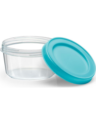 DecorRack 12 Contenedores Plásticos 207 ml con Tapas Rosca