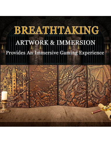 Pantalla DM 4 Paneles JiaoJiRen Cuero Sintético DND