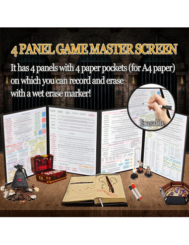 Pantalla DM 4 Paneles JiaoJiRen Cuero Sintético DND