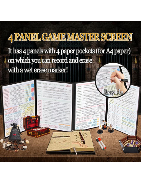 Pantalla DM 4 Paneles JiaoJiRen Cuero Sintético DND