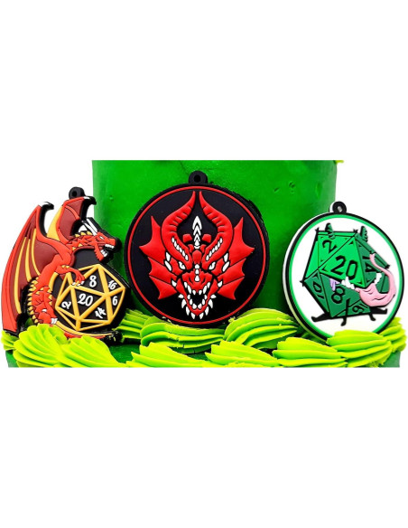 Adornos para Pasteles Dungeons and Dragons - 6.35 a 7.62 cm