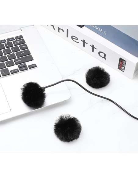 Cubierta de Micrófono Profesional 5 Piezas Negro