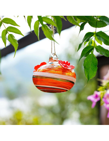Alimentador de colibríes de vidrio KRISININE 93.6g colgante