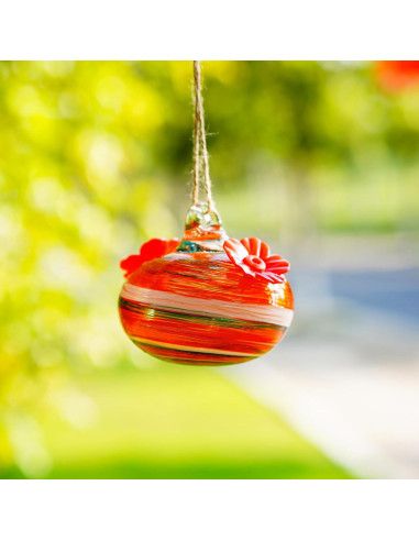 Alimentador de colibríes de vidrio KRISININE 93.6g colgante