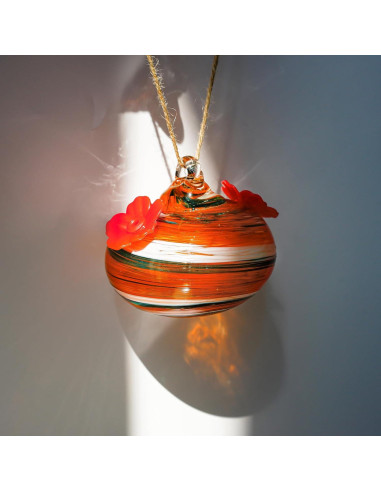 Alimentador de colibríes de vidrio KRISININE 93.6g colgante