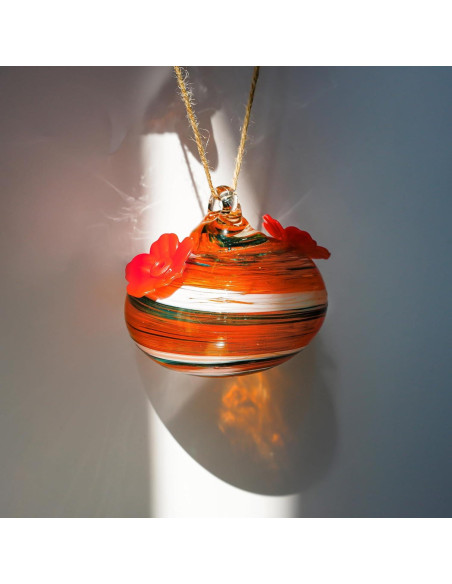 Alimentador de colibríes de vidrio KRISININE 93.6g colgante Alimentador de colibríes de vidrio KRISININE 93.6g colgante