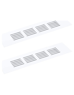 Cubiertas de Ventilación Geesatis 20.32x5.08 cm Aluminio Blanco - Paquete de 2