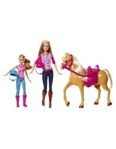 Lecciones de Montar Barbie y Stacy con Caballo y Accesorios