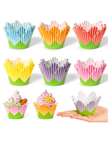 Forros para Cupcake COcnny - 300 Piezas en 6 Estilos Florales