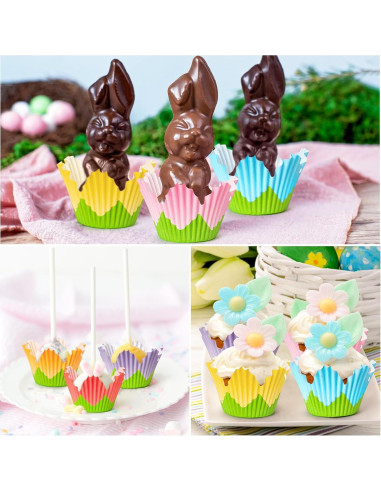 Forros para Cupcake COcnny - 300 Piezas en 6 Estilos Florales