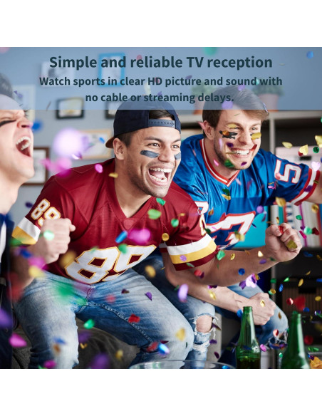 Antena de TV Interior Mohu Leaf 50 Amplificada 4K 8K 60 Millas