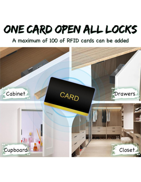 Cerradura Inteligente RFID Dhiedas F5 para Armarios y Cajones