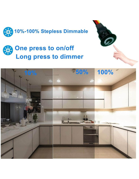 Interruptor Regulador Táctil LED 12V LDCRE-3 2.5A Negro 2Pack