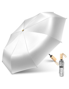 Paraguas ZOMAKE UV Plegable 109 cm UPF 50+ Automático Negro