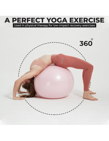 Silla de Pelota de Ejercicio NEUMEE 65 cm con Bandas de Resistencia