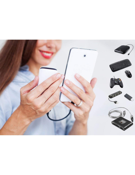 Adaptador OTG MicroUSB 2.0 Tek Styz para Asus TF103C - 2 Pack