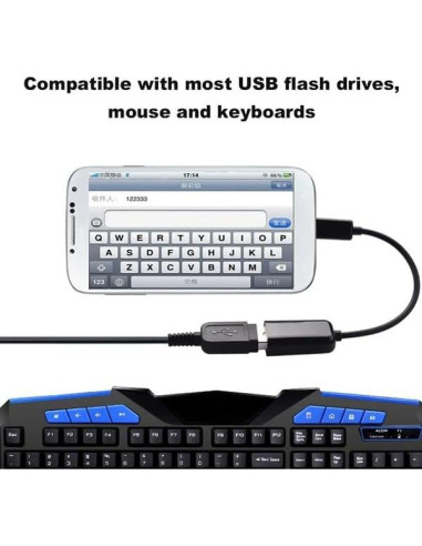 Adaptador OTG MicroUSB 2.0 Tek Styz para Asus TF103C - 2 Pack