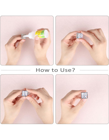 DICOSMETIC 8 Anillos en Blanco Ajustables Acero Inoxidable 10-18mm