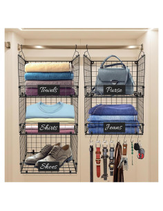 Organizador Colgante DECOLURE 5 Niveles Ajustable Negro