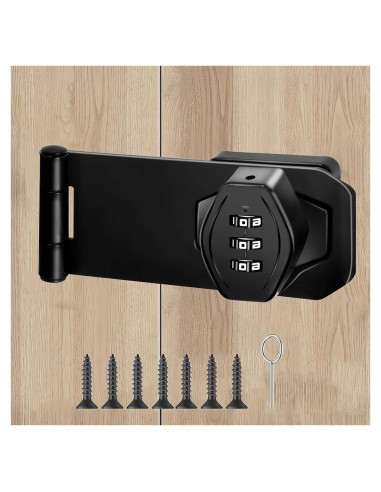 Cerradura de Combinación Mecánica WAYDA 3 Dígitos Negra