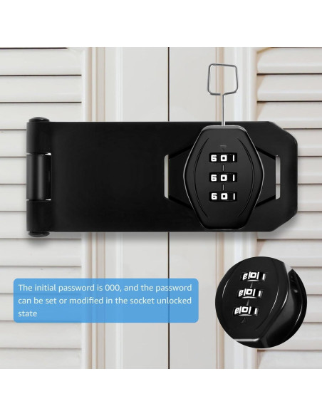 Cerradura de Combinación Mecánica WAYDA 3 Dígitos Negra