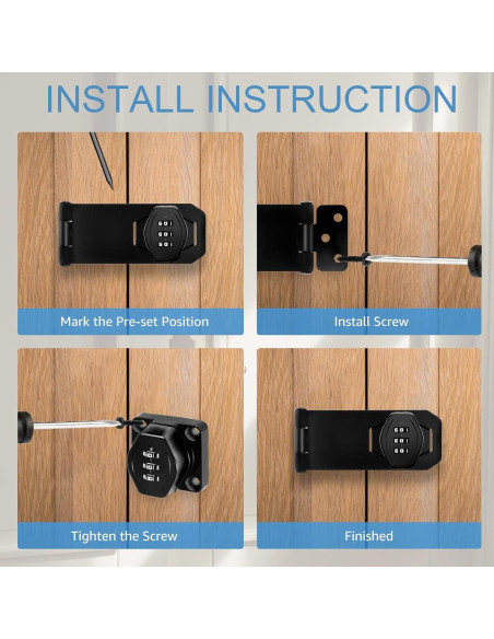 Cerradura de Combinación Mecánica WAYDA 3 Dígitos Negra