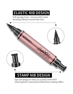 Sello de Eyeliner Multifuncional MIRORA Negro 15.5cm 2