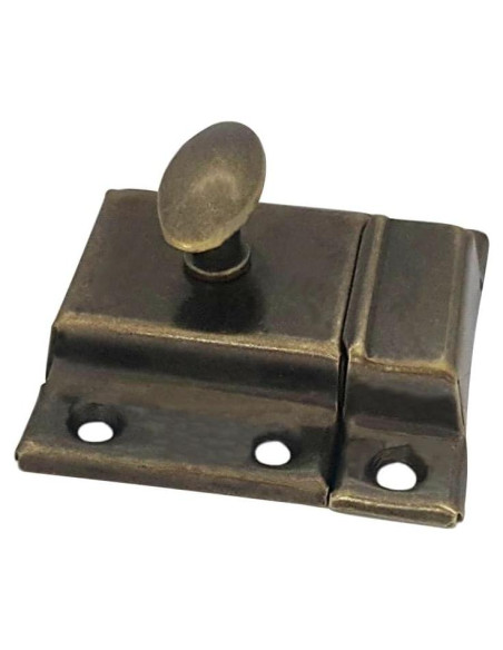 Cierre de gabinete ovalado QCAA latón antiguo 4.57x4.70cm