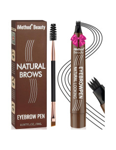 Lápiz de Cejas iMethod Negro - Microblading 2 ML con Punta de 4 Horquillas