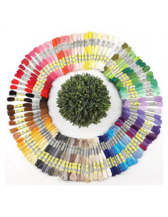 Set de 100 Madejas Hilo de Bordar Algodón Egipcio 8M AMOHilos