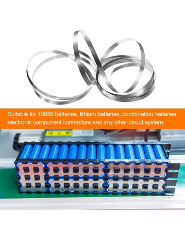 Tira de Níquel Pura HARFINGTON 0.1mm x 4mm 10m 99.6%