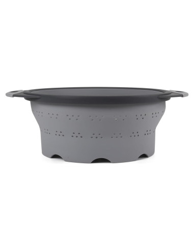 Colador Plegable de Silicona Dexas 20 cm 1.7 L Gris Frío