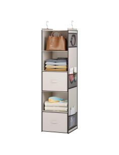 Organizador de Closet Colgante YOUDENOVA 5 Estantes Beige