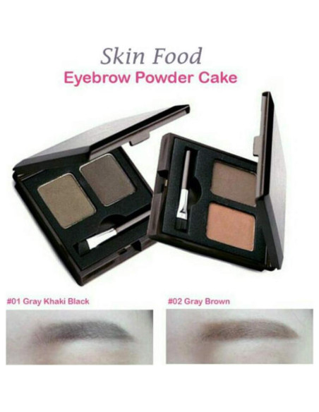 Polvo de Cejas SKINFOOD Chocolate Cacao 1.2g x 2 - Gris Caqui Negro