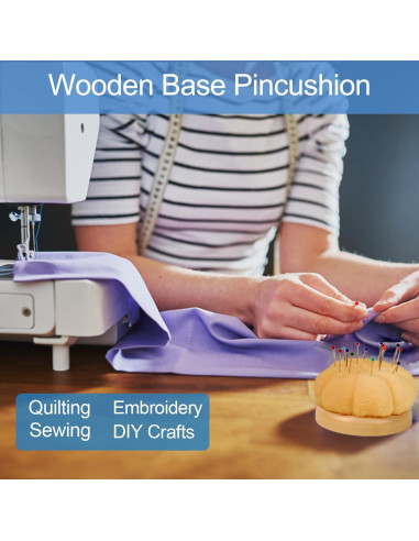 Almohadilla de Alfileres Hilltian con Base de Madera y 100 Alfileres