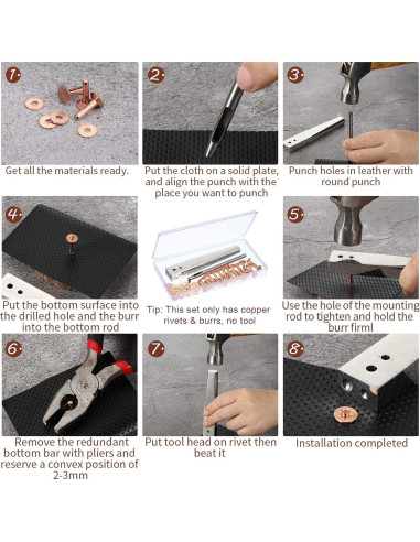 Remaches de Cobre y Arandelas Ripeng 400 Pcs 14-19 mm