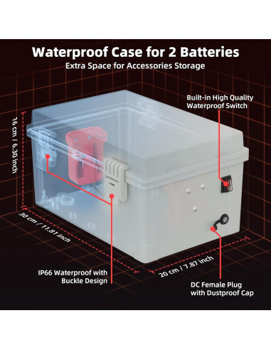 Adaptador de Batería Dual Mil.Waukee 18V-24V para Starlink Mini
