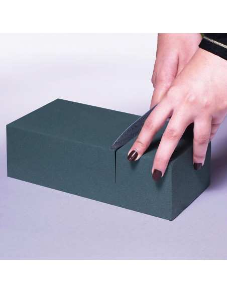 Paquete de 3 Bloques de Espuma Floral Verde Flofare 19.8x8.9x6.1 cm