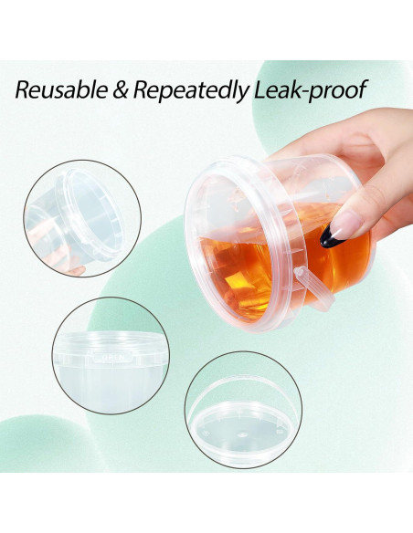 Contenedores de Plástico Herméticos 10 oz UMETASS - 12 Piezas