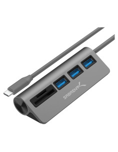 Hub USB-C 3.0 Sabrent 5-en-1 con Lector de Tarjetas SD