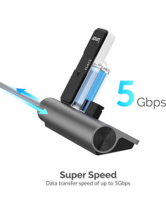 Hub USB-C 3.0 Sabrent 5-en-1 con Lector de Tarjetas SD 2