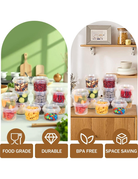 Contenedores de Plástico Herméticos 10 oz UMETASS - 12 Piezas