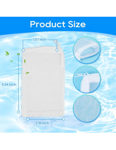 15 Bolsas de Malla Fina para Acuario MyfatBOSS 6.1x10.2cm 2