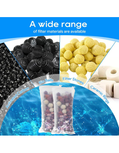 15 Bolsas de Malla Fina para Acuario MyfatBOSS 6.1x10.2cm