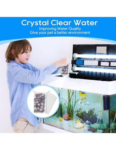 15 Bolsas de Malla Fina para Acuario MyfatBOSS 6.1x10.2cm