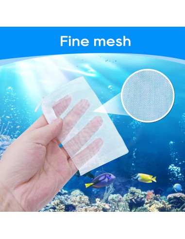 15 Bolsas de Malla Fina para Acuario MyfatBOSS 6.1x10.2cm