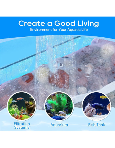 15 Bolsas de Malla Fina para Acuario MyfatBOSS 6.1x10.2cm